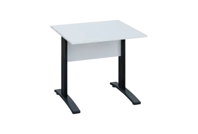 EPK 28 - 8 stůl kancelářský, kovová podnož černá, deska 25 mm, široký 800 mm, bílá